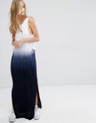 Pull & Bear Ombre Maxi Dress - White