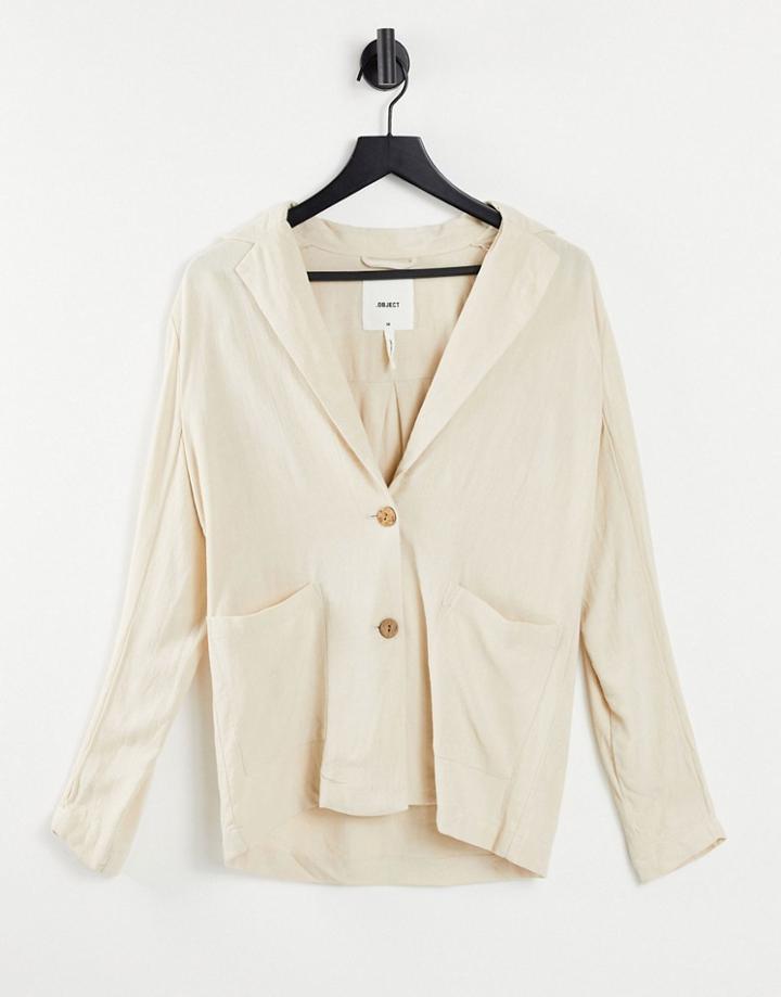 Object Relaxed Blazer In Stone-neutral