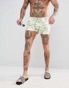 Oiler & Boiler Chevy Swim Short With Leaf Print - Green