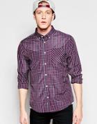 D-struct Short Checked Shirt - Blue