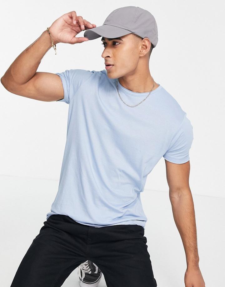 Brave Soul Crew Neck T-shirt In Blue