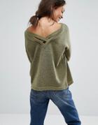 New Look Cross Back Sweater - Green