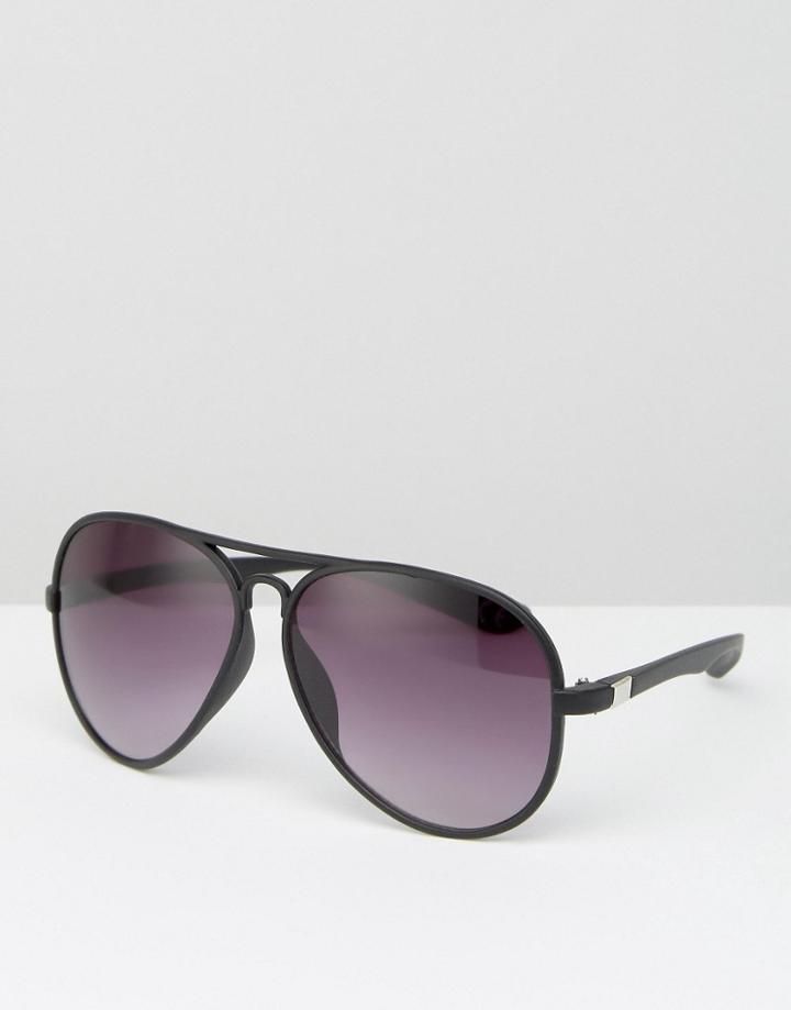 Jeepers Peepers Aviators With Black Frame - Black