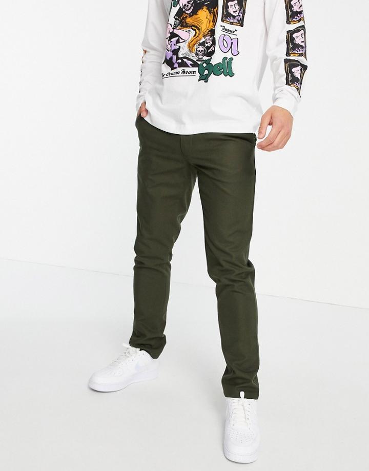 Farah Elm Cotton Hopsack Slim Fit Pants-green