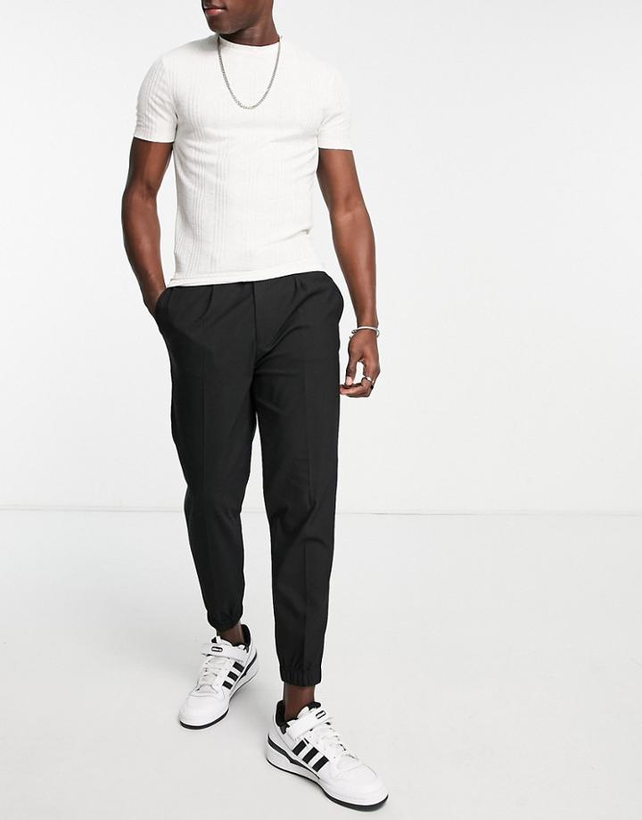 Asos Design Smart Tapered Sweatpants In Black