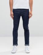 Selected Homme Jeans In Skinny Fit Dark Blue Denim - Blue