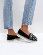 Sixtyseven Vesper Black 3d Embellished Espadrilles - Black