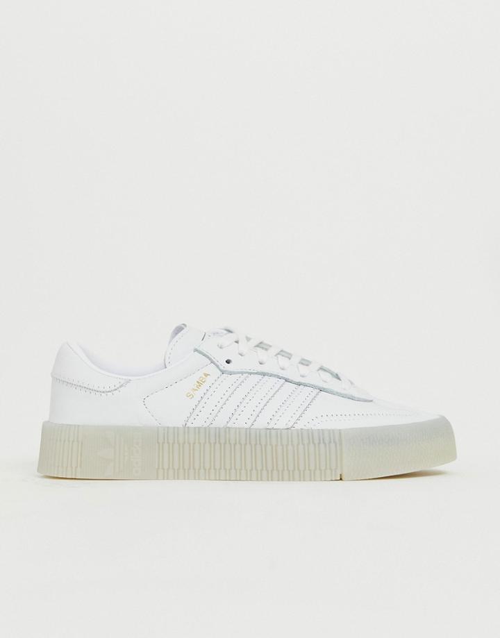 Adidas Originals Samba Rose Sneakers In Triple White - White