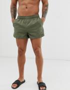 Nike Swim Super Short Swim Shorts In Khaki-green