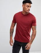 Original Penguin Pinpoint T-shirt Small Logo In Dark Red - Red