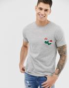 Brave Soul Sprout Pocket Detail T-shirt-gray