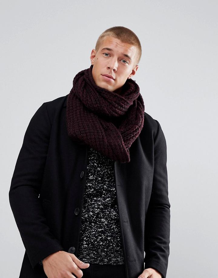 New Look Infinity Scarf In Burgundy - Red