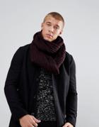 New Look Infinity Scarf In Burgundy - Red