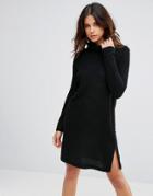 Vero Moda Roll Neck Sweater Dress - Black