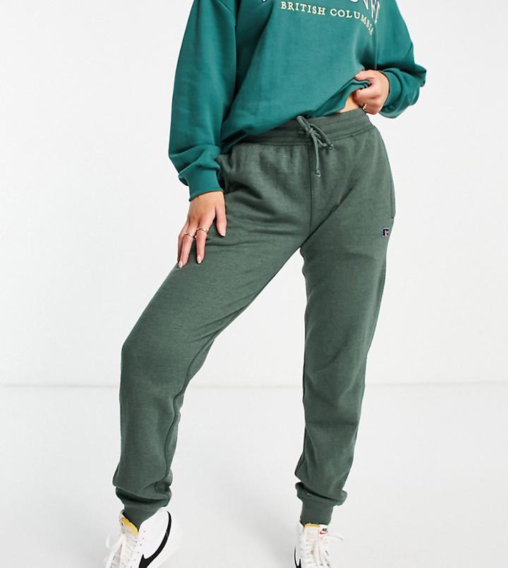 Russell Athletic Brushed Fleece Joggers In Dark Green