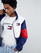 Tommy Jeans 90s Sailing Capsule Track Jacket In Navy/white/red - Navy