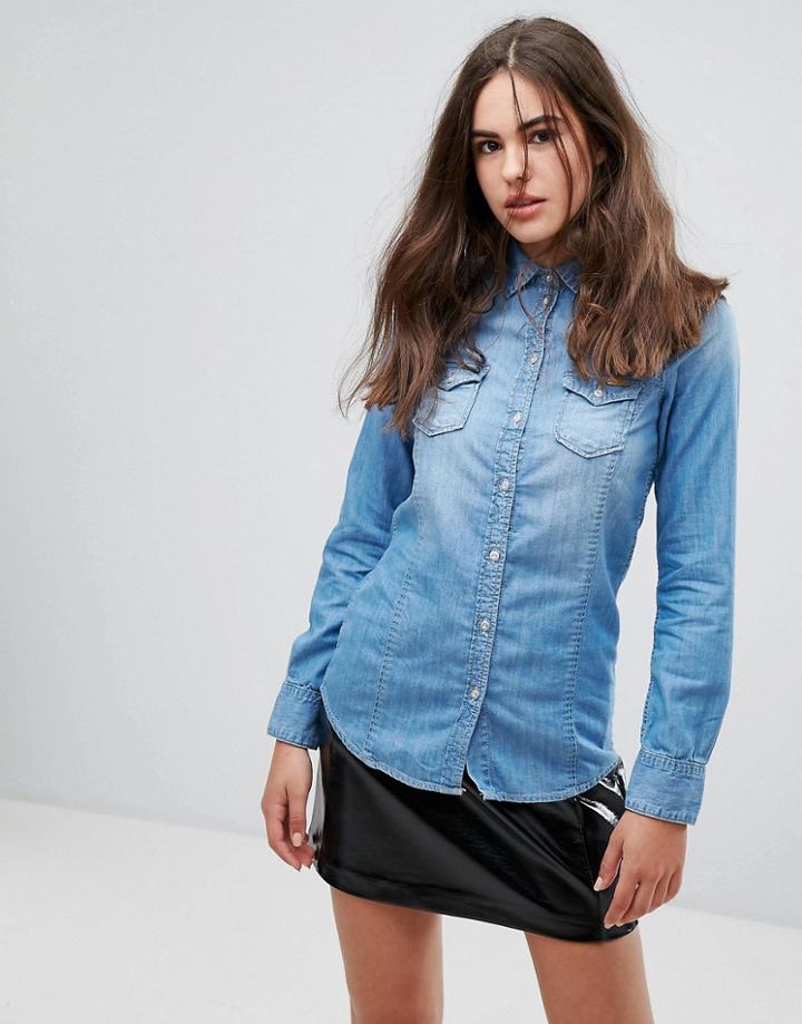 Pepe Jeans Periwinkle Denim Shirt - Blue