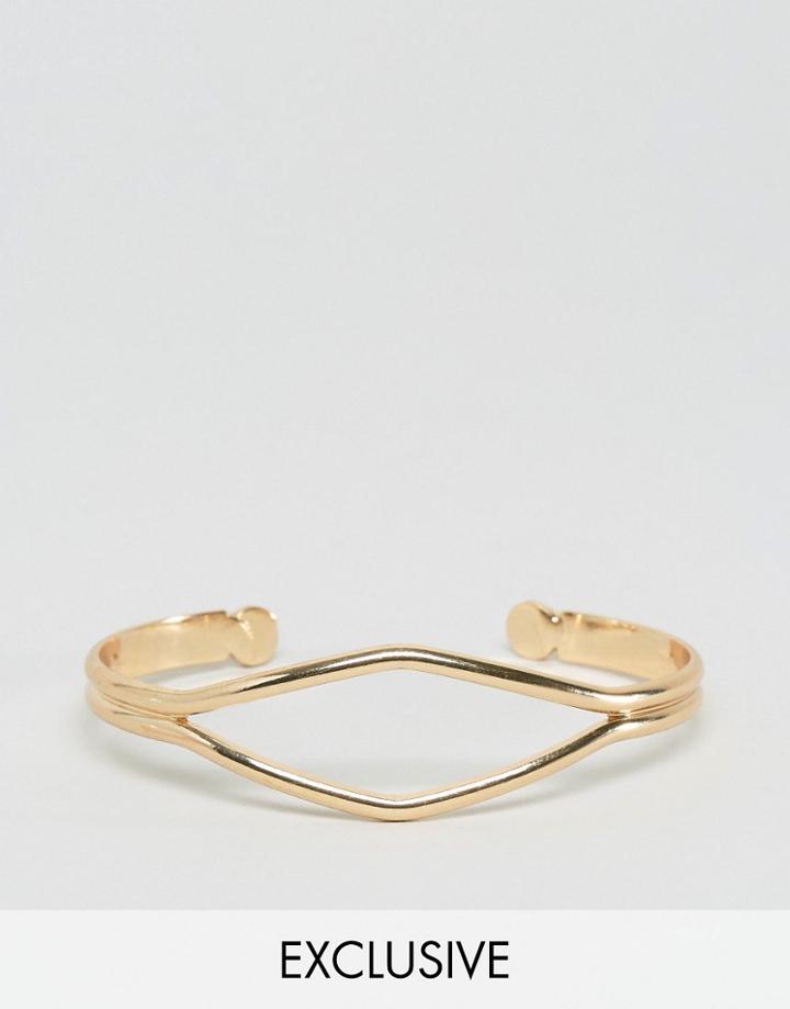 Designb Geometric Bangle Bracelet In Gold - Gold
