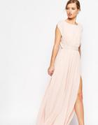 Asos Petite Embellished Waist Maxi Dress - Pink