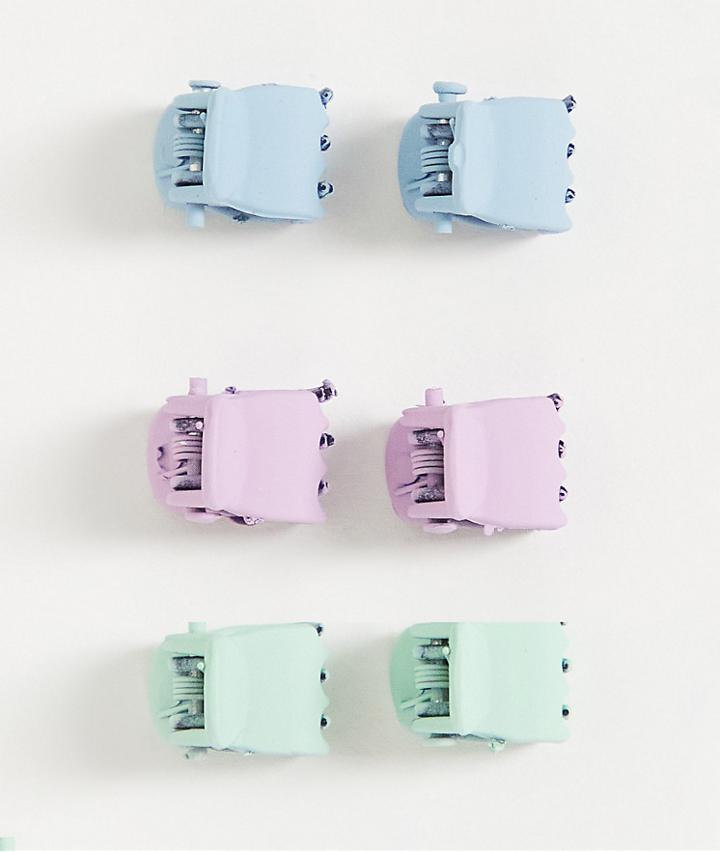 Madein 6 Pack Mini Hair Clips In Pastel-multi