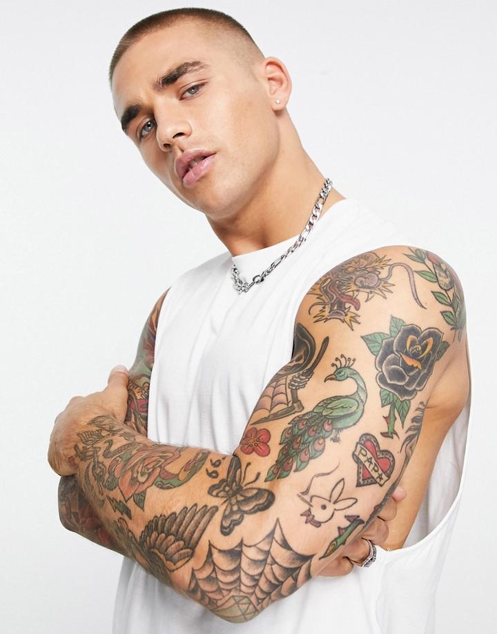 Topman Smart Tank Top In White