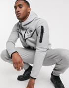 Nike Tech Fleece Full-zip Hoodie In Gray-grey