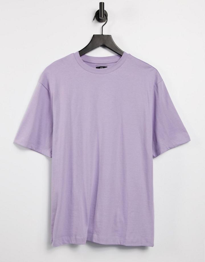 River Island Oversized T-shirt In Lilac-purple