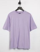 River Island Oversized T-shirt In Lilac-purple