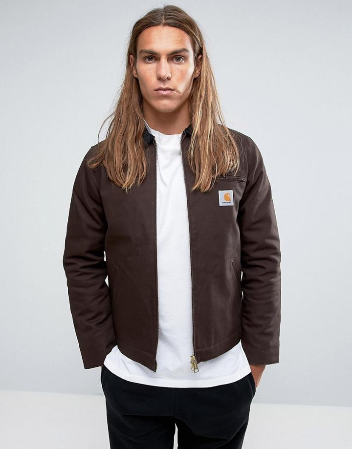 Carhartt Wip Detroit Jacket With Corduroy Collar - Brown
