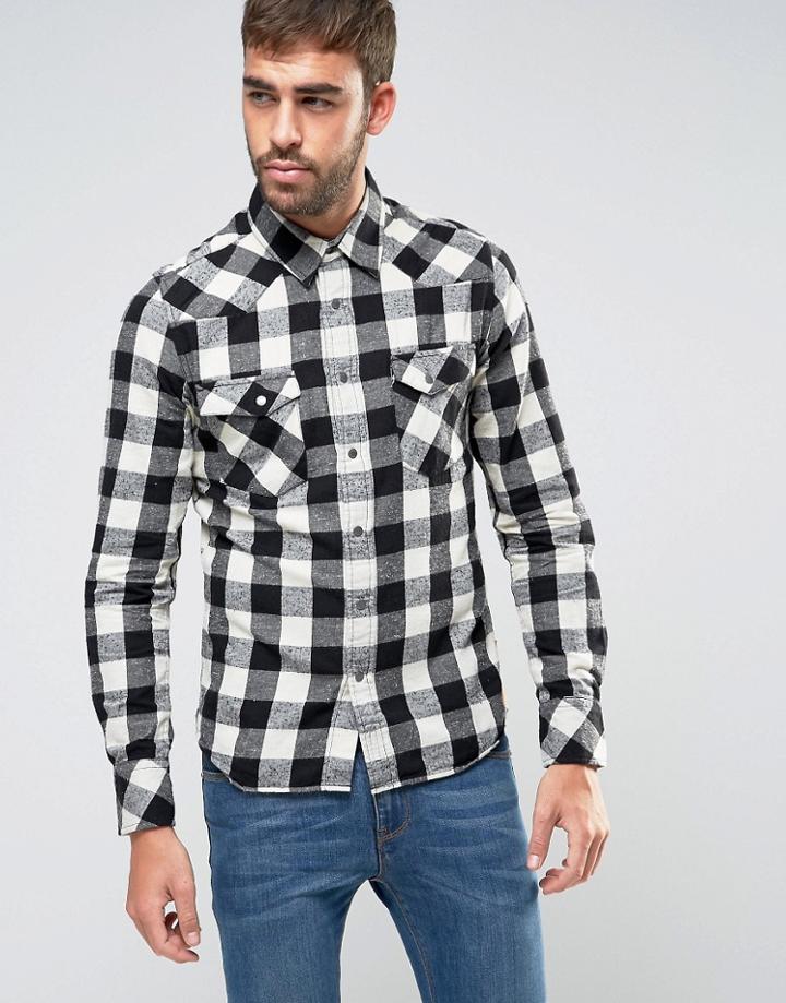 Nudie Jeans Co Jonis Check Shirt - Black