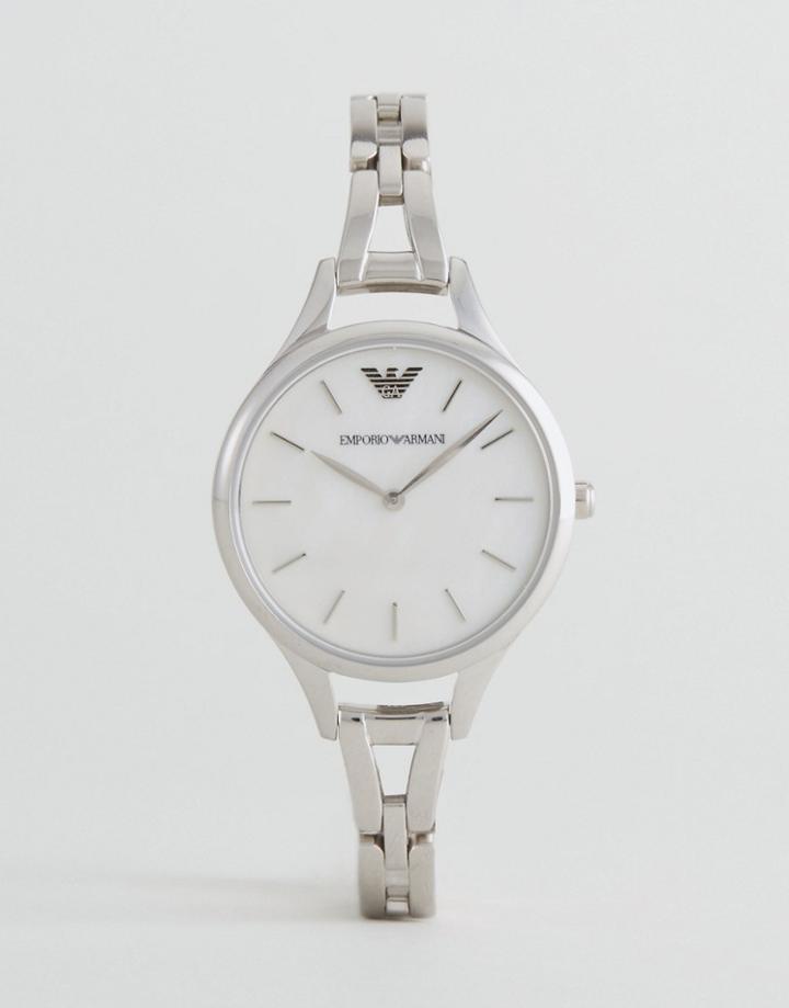 Emporio Armani Ar11054 Bracelet Watch In Silver - Silver