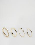 Limited Edition Pack Of 4 Ball Ring Pack - Gold
