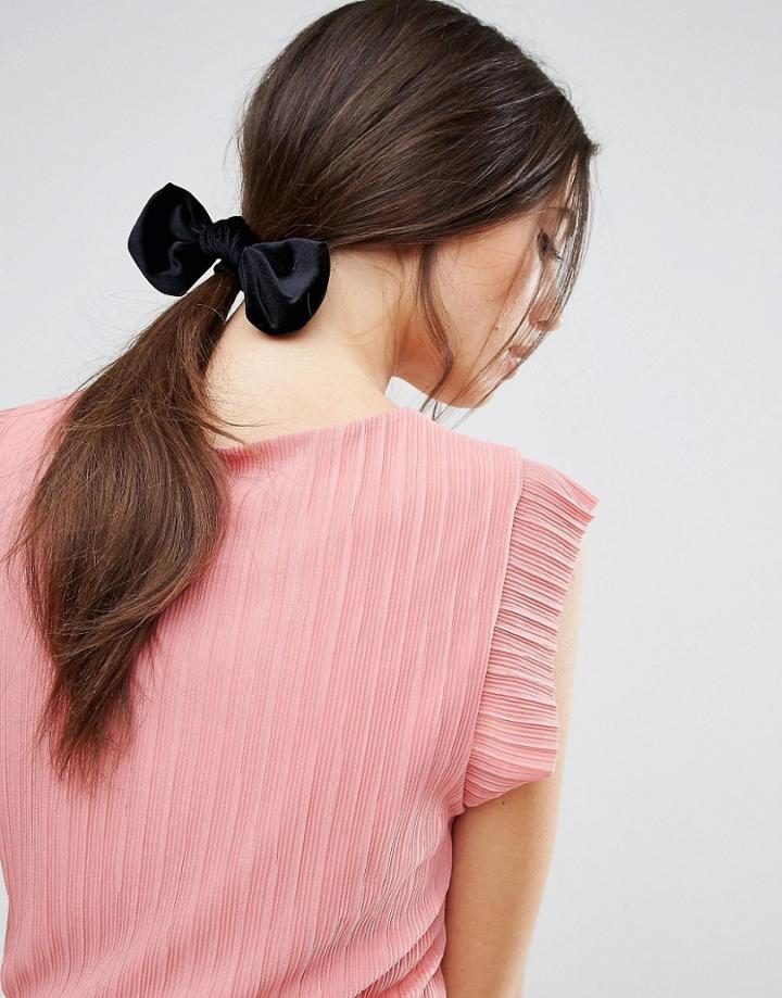 Asos Velvet Bow Hair Tie - Black