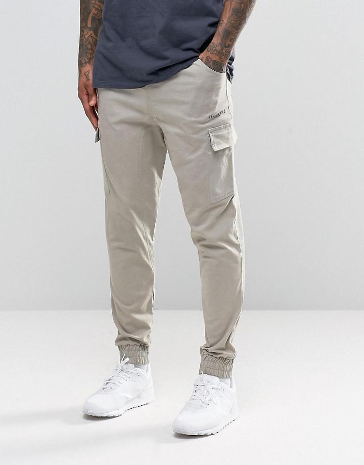 Illusive London Utility Cuffed Joggers In Skinny Fit - Green