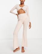 South Beach Recycled Polyester Flared Pants In Pink