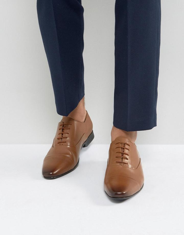 Kg By Kurt Geiger Kenwall Toe Cap Shoes Tan Leather - Tan