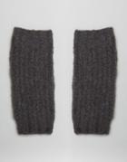 Boardmans Knitted Handwarmer Fingerless Gloves - Gray