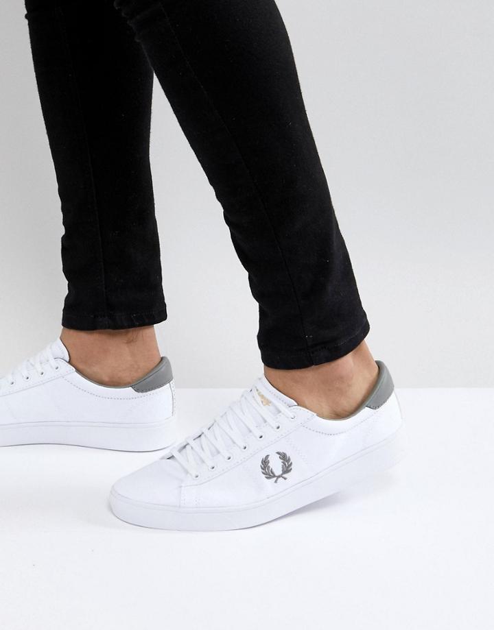 Fred Perry Spencer Canvas Sneakers In White - White