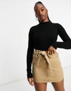 Brave Soul Rigby Ribbed High Neck Sweater-black