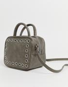 Chateau Cross Body Bag With Grommets-gray