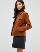 Pepe Jeans Jessica Suede Shacket - Purple