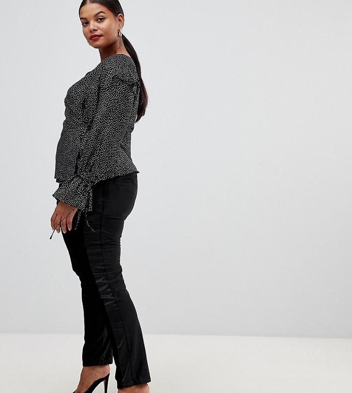 Lovedrobe Velvet Cigarette Pants - Black
