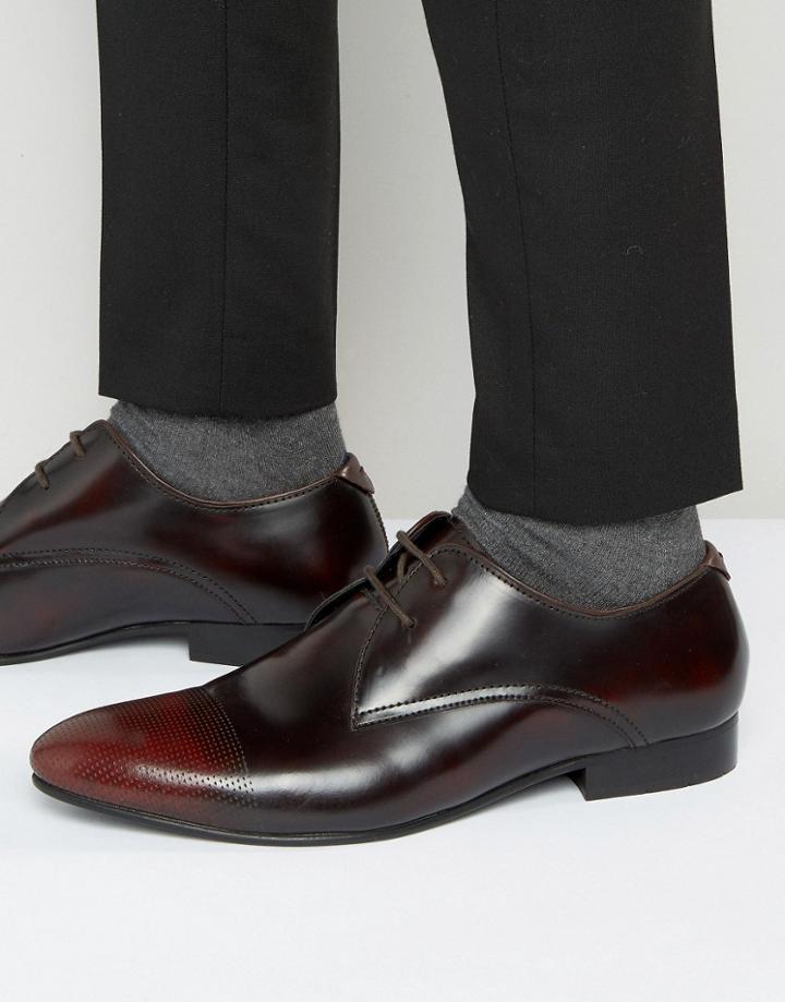 Kg Kurt Geiger Major Leather Derby Shoes - Red