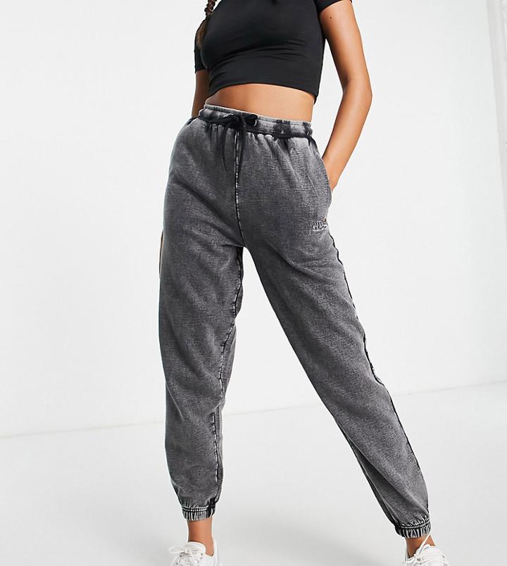 Ellesse Acid Wash Sweatpants In Black - Exclusive To Asos
