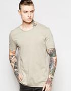 Asos T-shirt With Raw Edges And Exposed Seams - London Fog