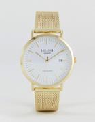 Reclaimed Vintage Inspired Mesh Watch In Gold 36mm Exclusive To Asos - Gold
