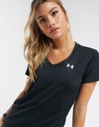 Under Armour Training Tech V-neck T-shirt In Black
