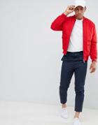 Selected Homme Oversized Bomber Jacket-red