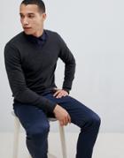 Burton Menswear V Neck Sweater In Gray - Gray