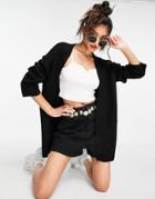 Jdy Elanora Long Sleeve Knitted Cardigan In Black